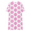 Chic Pink Pattern Women’s T-Shirt Dress