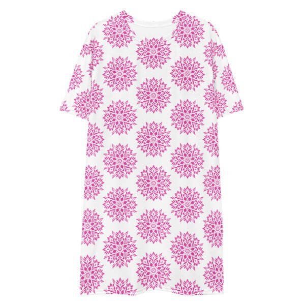 Chic Pink Pattern Women’s T-Shirt Dress