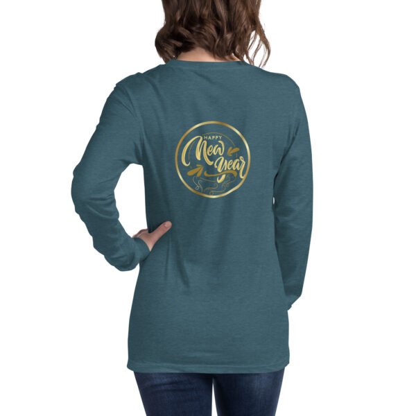 Golden Artwork Happy New Year Women’s Long Sleeve Tee