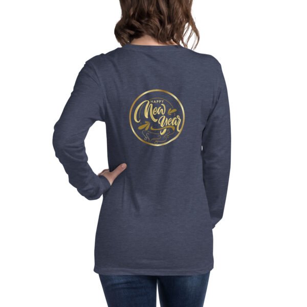 Golden Artwork Happy New Year Women’s Long Sleeve Tee