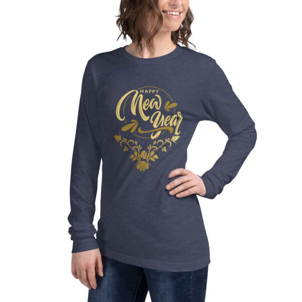 Golden Artwork Happy New Year Women’s Long Sleeve Tee