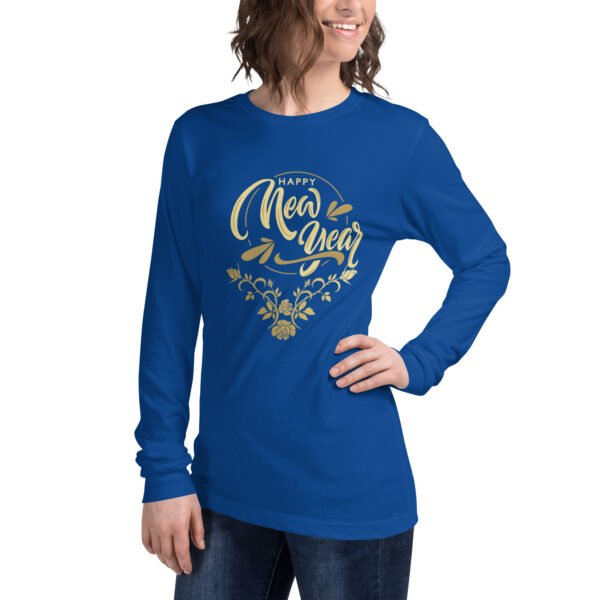 Golden Artwork Happy New Year Women’s Long Sleeve Tee