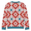 Floral Knitted Crew Neck Sweater – Cozy & Stylish