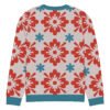 Floral Knitted Crew Neck Sweater – Cozy & Stylish