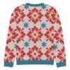 Floral Knitted Crew Neck Sweater – Cozy & Stylish