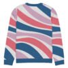 Chic Knitted Crew Neck Sweater With Vibrant Stripes