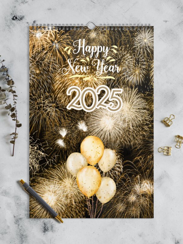 2025 Happy New Year Wall Calendar – Celebrate Every Month