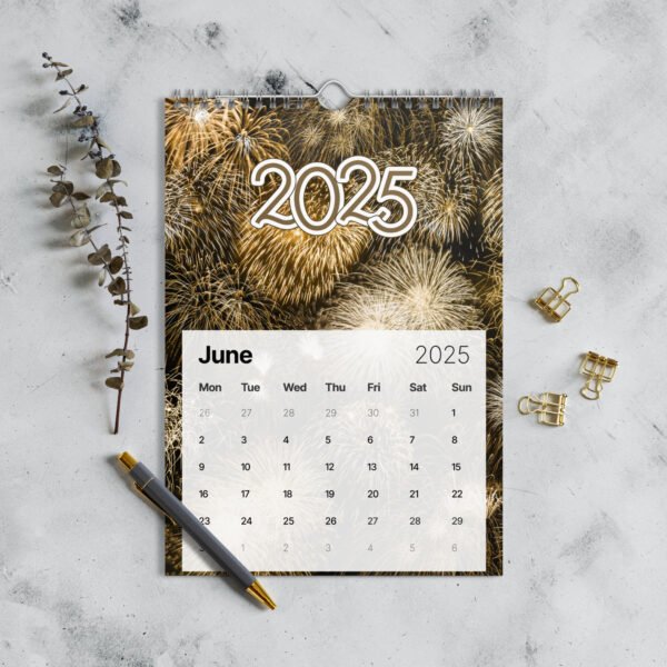 2025 Happy New Year Wall Calendar – Celebrate Every Month