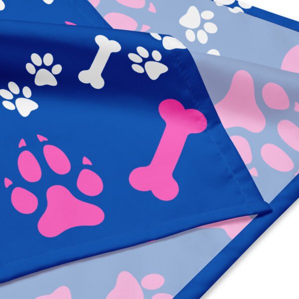 Paw Bone All-Over Print Bandana – Stylish Pet Accessory