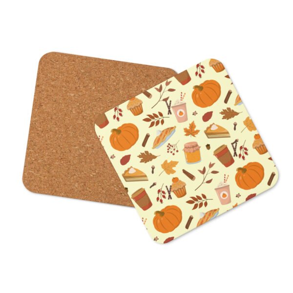 Stylish Autumn Cork-back coaster– Eco-Friendly Seasonal Decor