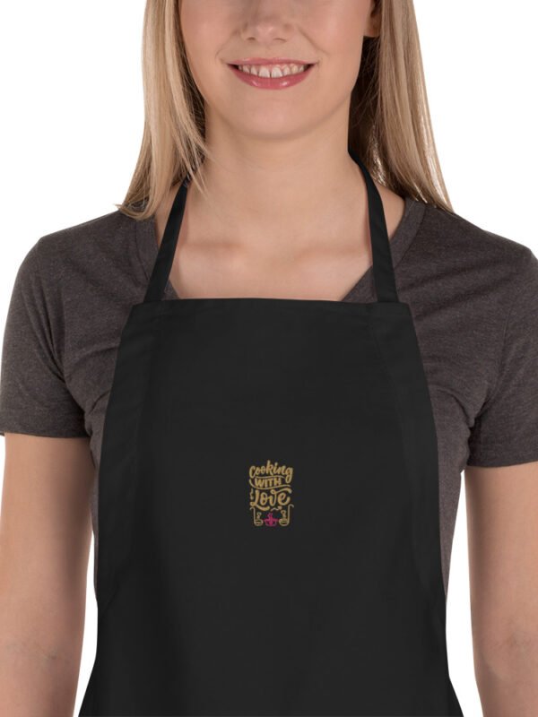 Cooking With Love Embroidered Apron – Stylish & Durable