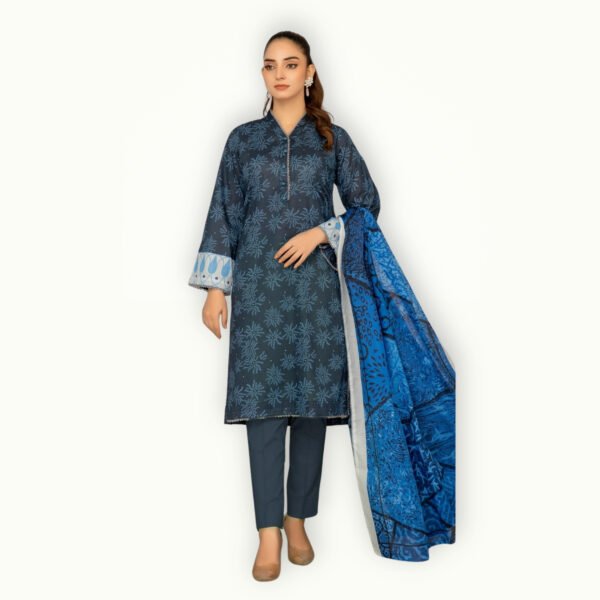 3 piece lawn suit with embroidered details, soft fabric and a beautifully designed dupatta for complete outfit styling