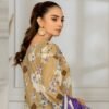 Premium brown printed lawn suit design with digital shirt and dupatta