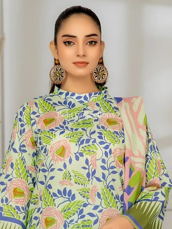 Digital Printed Lawn Suit for Women Beautiful unstitched lawn suit with a digital-printed shirt
