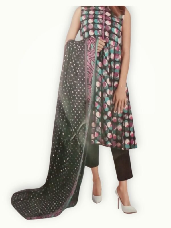 3 piece lawn collection featuring embroidered shirt, matching trouser and elegant dupatta for a complete summer outfit