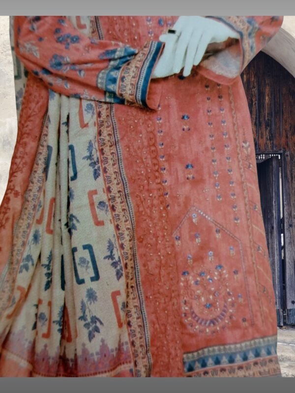 Elegant lawn embroidered suits with lawn dupatta, 3 piece unstitched