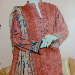 Beautiful Lawn Embroidered Suits with Lawn Dupatta – Unstitched 3-Piece Set