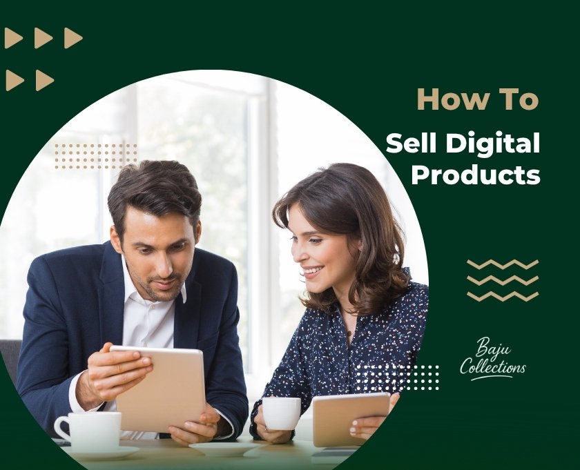 Laptop workspace showing digital downloads — learn how to sell digital products today.